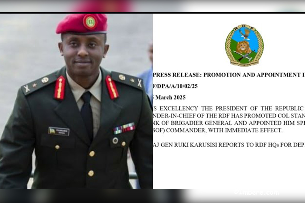 Ibitari bisanzwe Maj Gen Ruki Karusisi wari umuyobozi mukuru w’Umutwe w’Ingabo zidasanzwe, Special Operations Force yasimbujwe Brig. Gen Stansilas GASHUGI